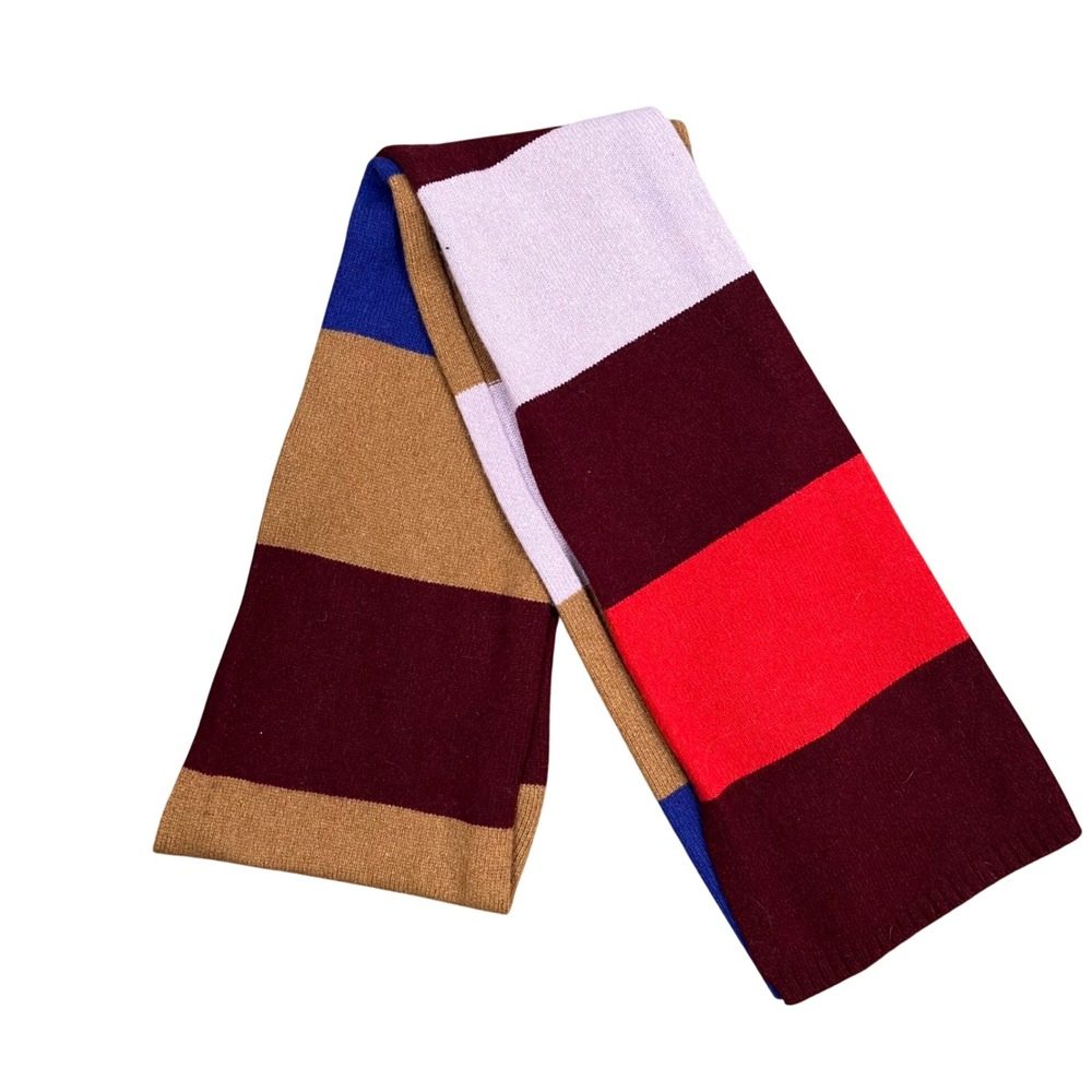 Madewell Recycled Cashmere Wool Colorblock Striped Scarf Multicolor Sustainable